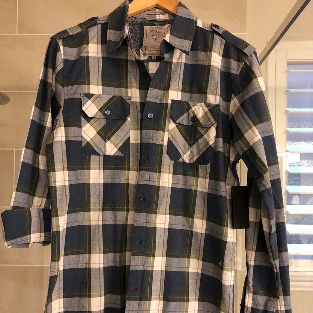 Guess Button-Up Shirt mens long sleeve small